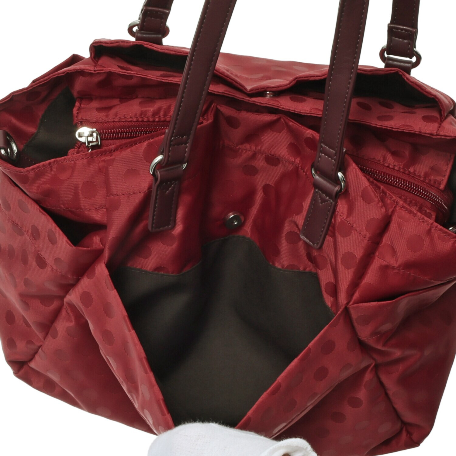 イザック はっ水　軽量 ドットジャガード ２ウェイトートバッグ＆ ショルダーバッグセット