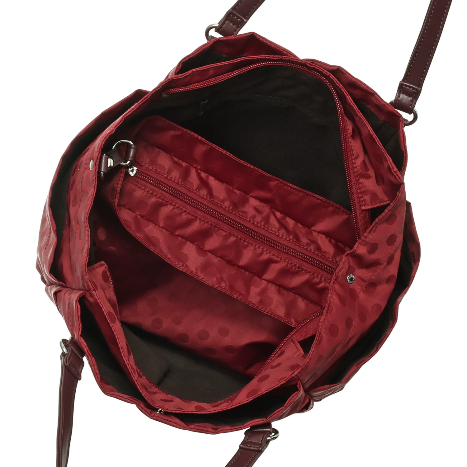 イザック はっ水　軽量 ドットジャガード ２ウェイトートバッグ＆ ショルダーバッグセット