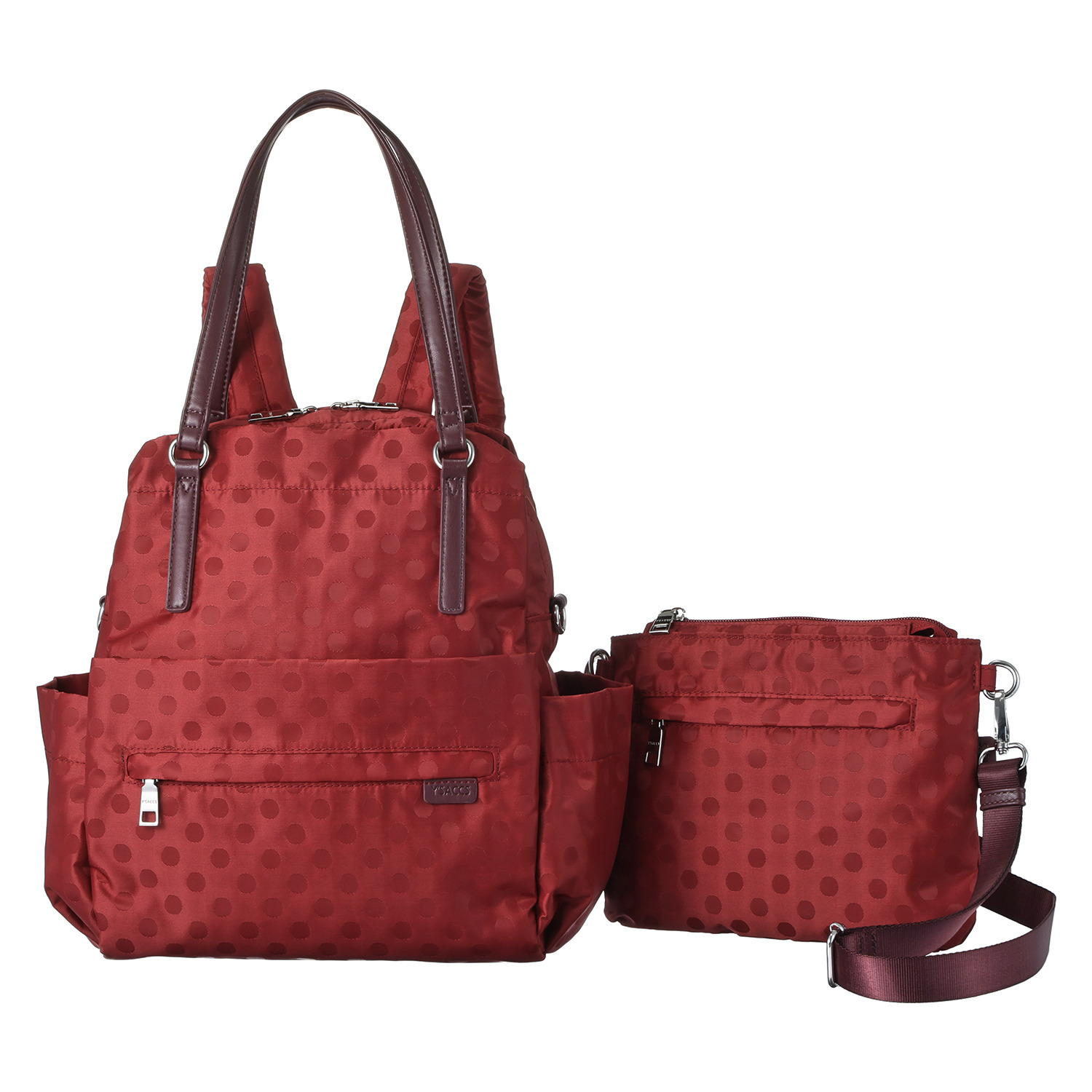 イザック はっ水　軽量 ドットジャガード ３ウェイリュック＆ サコッシュセット