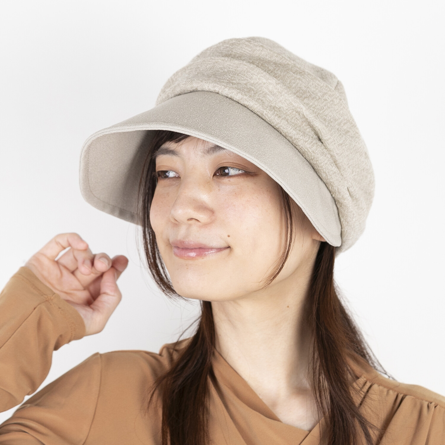 ベル・モード 日本製 ウールガーゼの エアリードレープ キャスケット