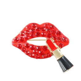韓国トレンド 雑貨コレクション キラキラブローチ ＜リップ×リップ＞