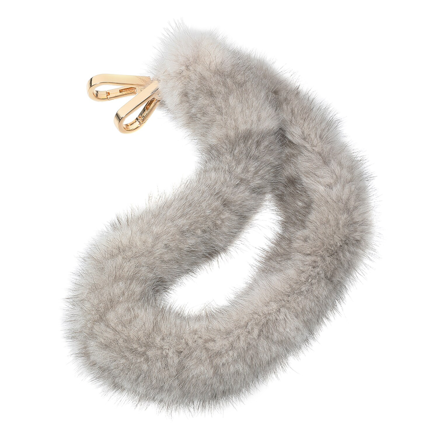 メルレット ミンクファー 編み込み マルチストラップ