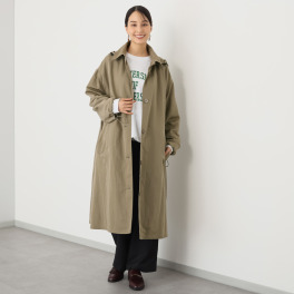 ヘ・エラ はっ水 大人美人 ナイロンワッシャー ロングコート