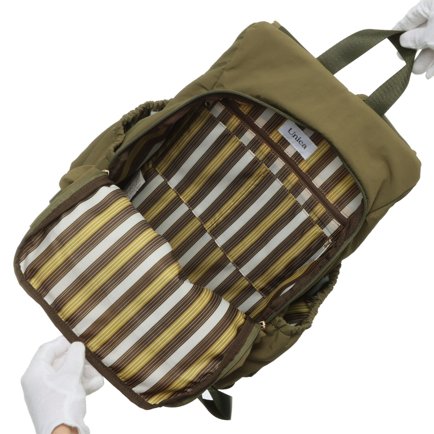 ウニカ 人間工学に基づいた ふんわりギャザー 軽量リュック