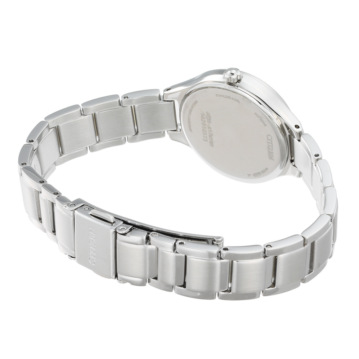 シチズン ６ポイントダイヤモンド ラウンドフェイス ステンレスベルト ソーラーウォッチ ＜シルバーカラー＞