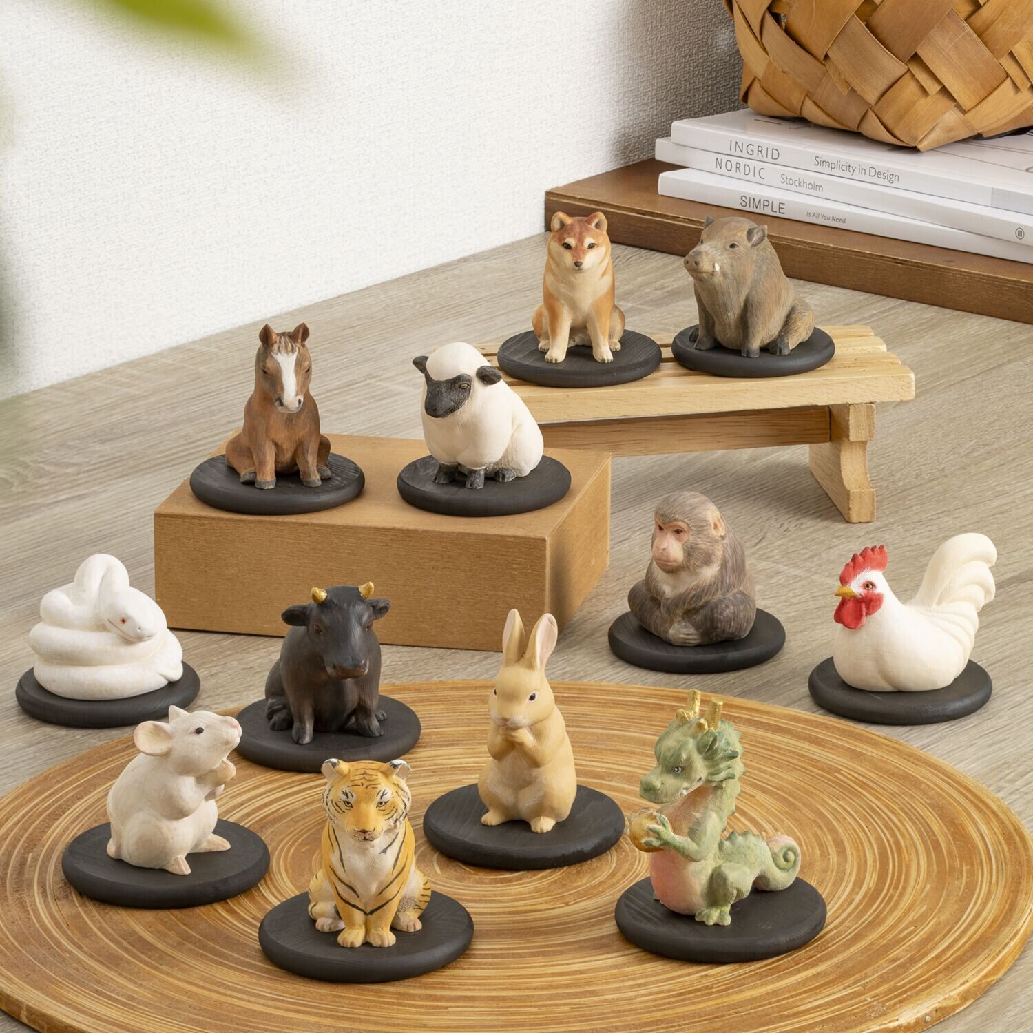たまふり屋 十二支木彫りコレクション フルセット