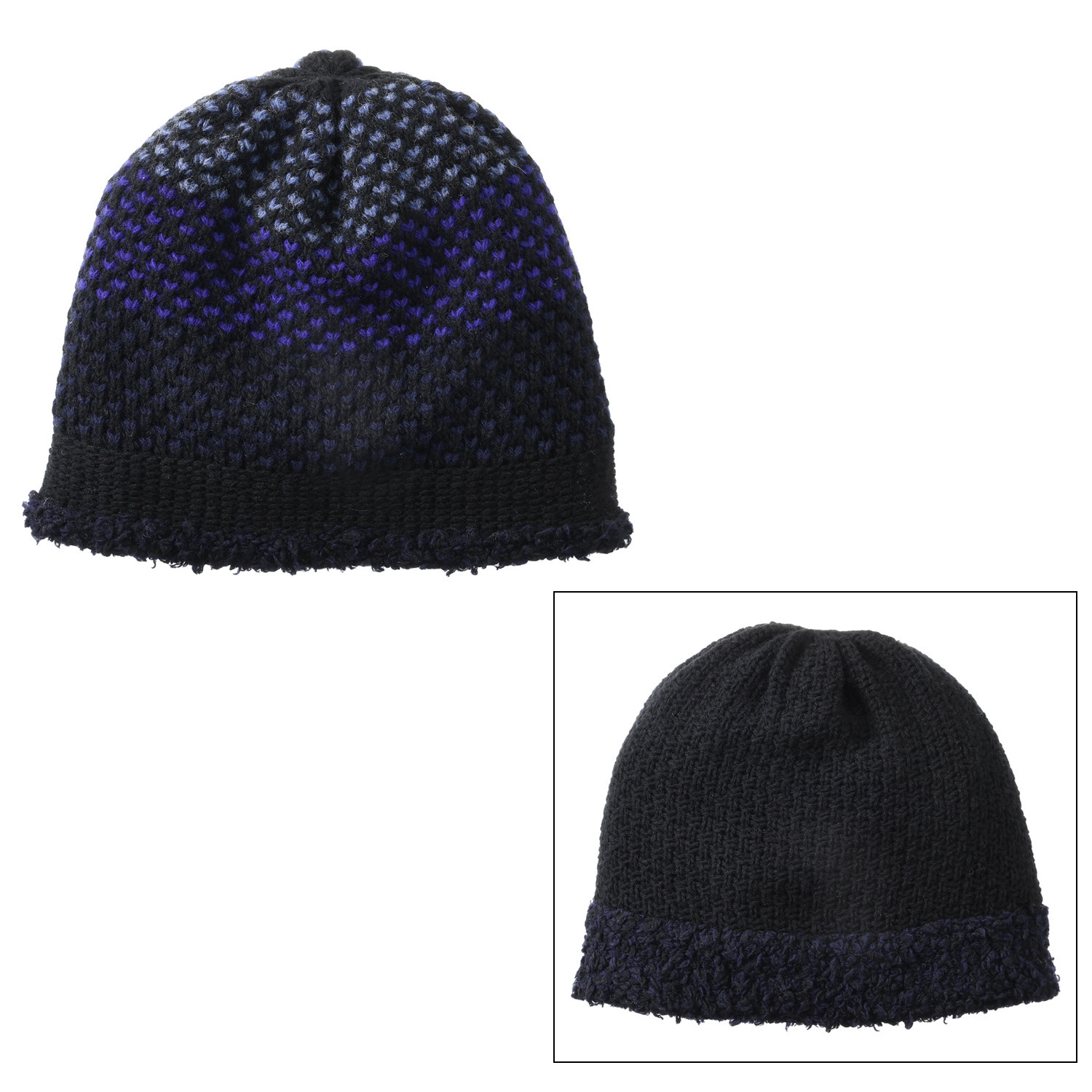 ベル・モード リバーシブルで ４通り楽しめる！ 日本製 タスマニアラムウール混 ニットワッチ