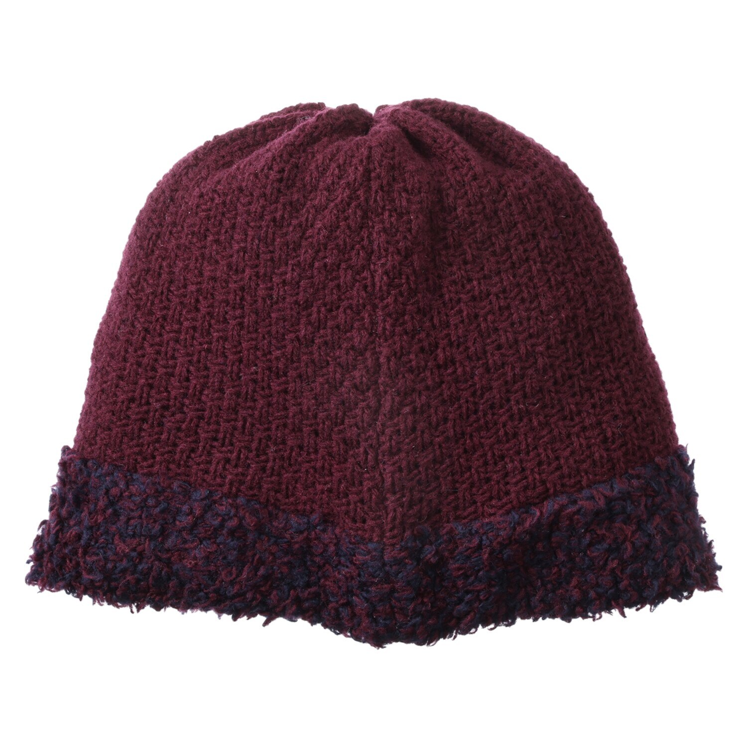 ベル・モード リバーシブルで ４通り楽しめる！ 日本製 タスマニアラムウール混 ニットワッチ