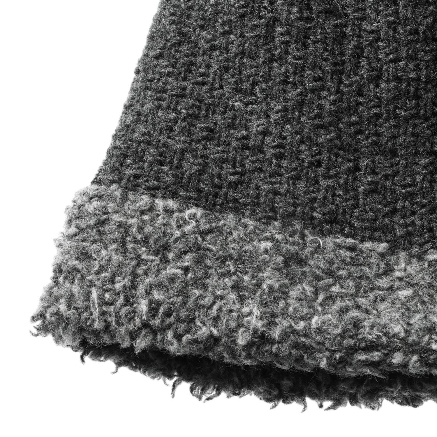 ベル・モード リバーシブルで ４通り楽しめる！ 日本製 タスマニアラムウール混 ニットワッチ