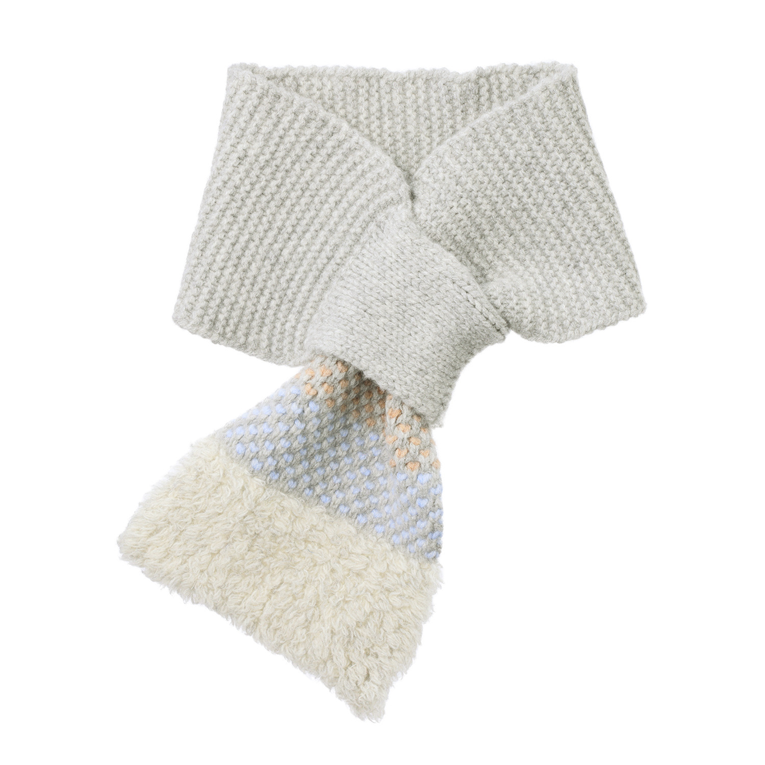 ベル・モード 日本製 タスマニアラムウール混 プチマフラー