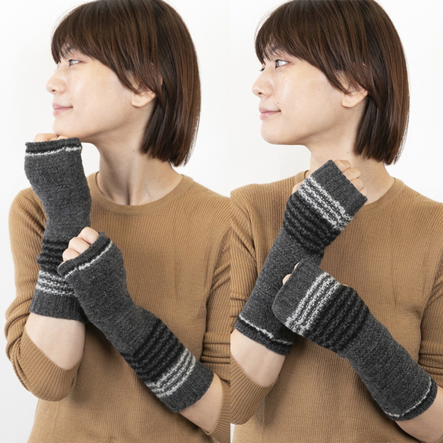 ベル・モード 日本製 タスマニア ラムウール１００％ ２ウェイアームウォーマー