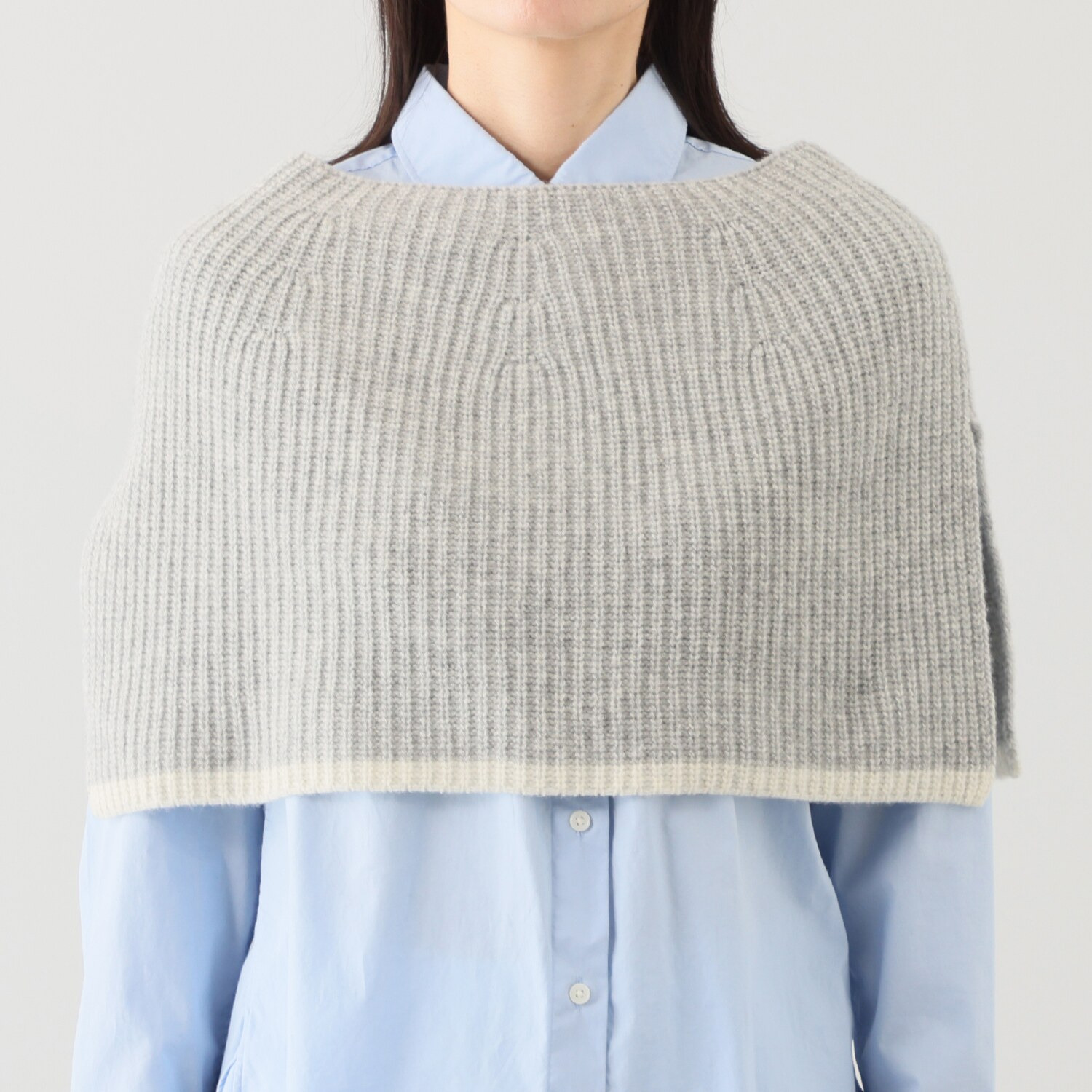 ベル・モード 日本製 タスマニア ラムウール１００％ ポンチョ