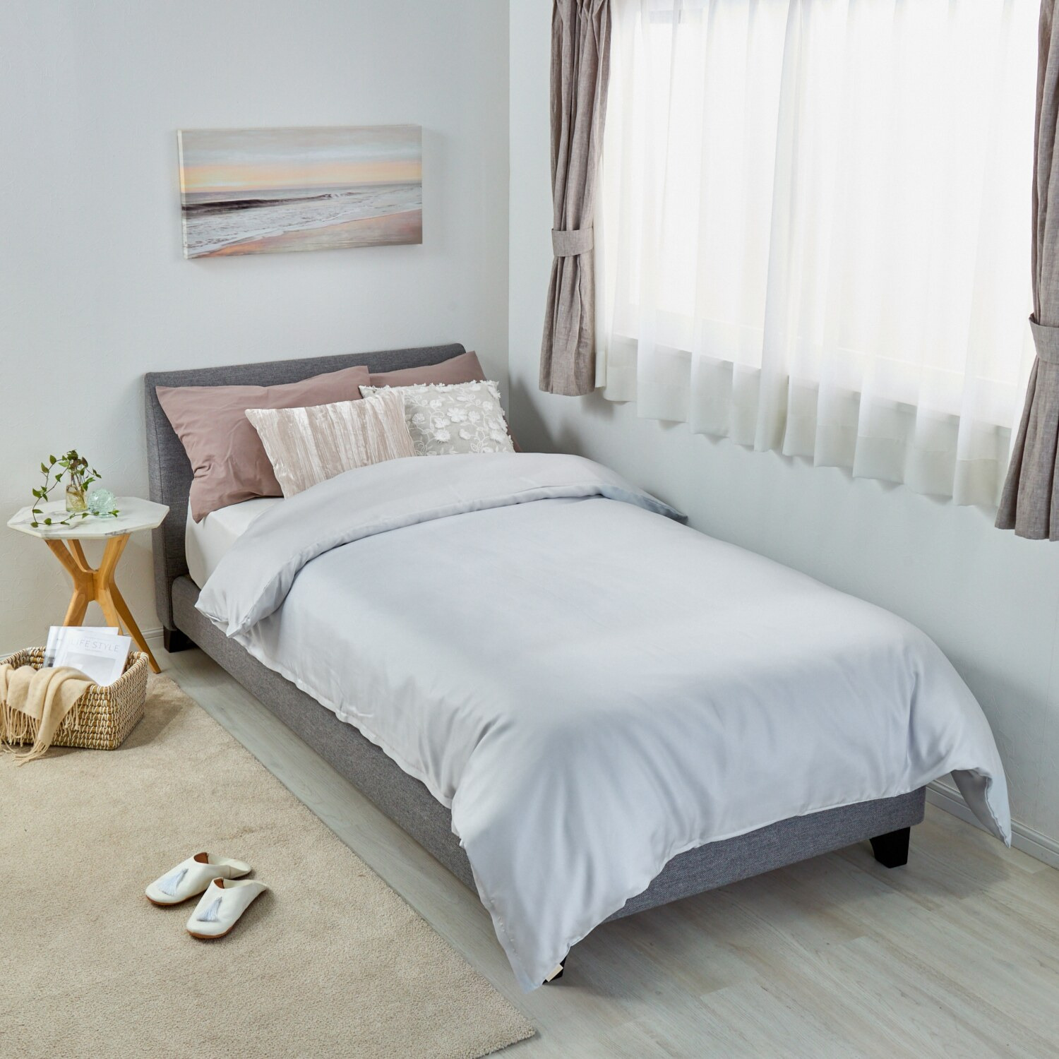 ｎｉｓｈｉｋａｗａ　西川 シルク１００％ 日本製 掛けふとんカバー ＜シングル＞