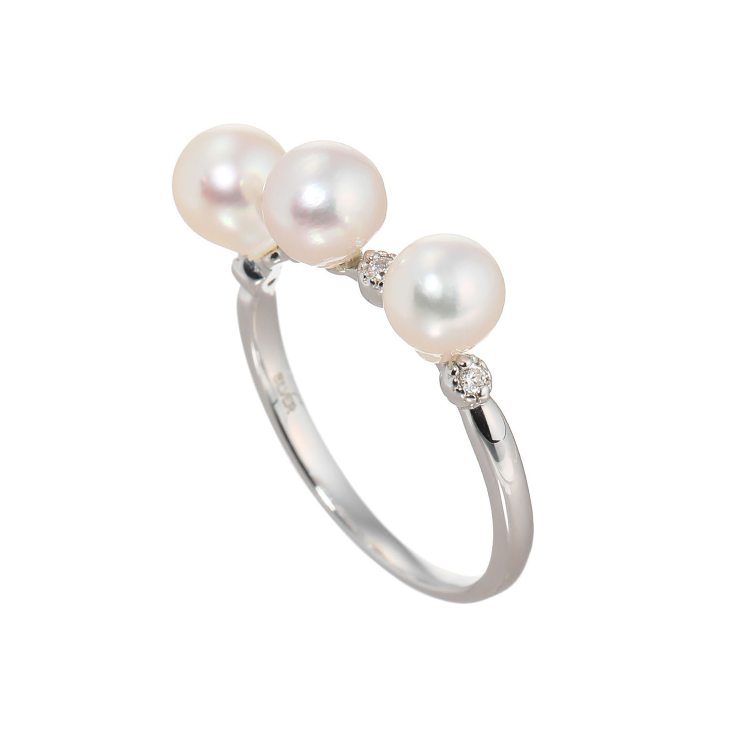 ブーレ シルバー 国産 ベビーアコヤパール＆ＣＺ デザインリング