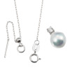 ブーレ シルバー 国産無調色 ナチュラルブルーグレー 大玉アコヤパール＆ＣＺ ペンダント