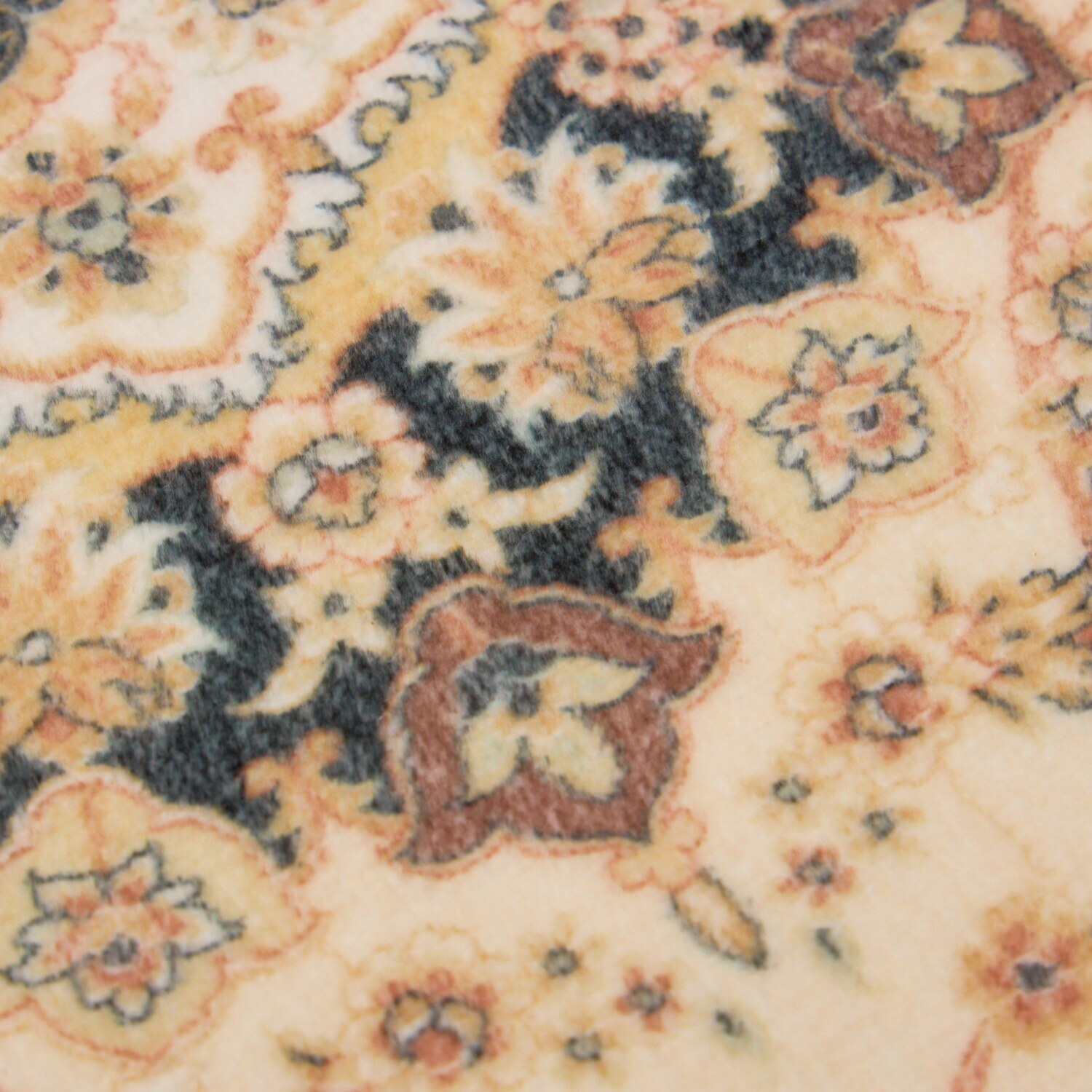 格調高い ペルシャンデザイン 手触りなめらか プルメイジュマット ＜６０×９０ｃｍ＞