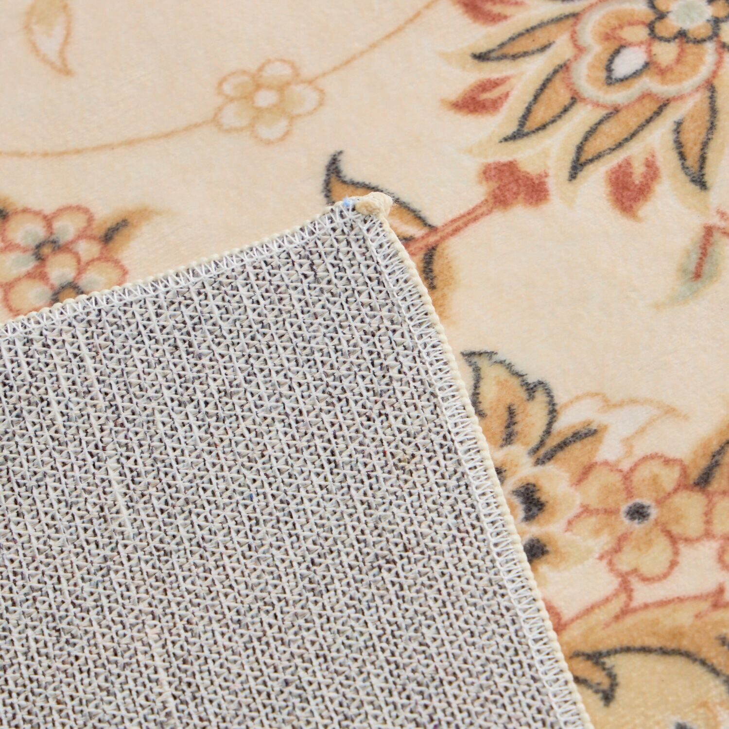 格調高い ペルシャンデザイン 手触りなめらか プルメイジュカーペット ＜１９０×１９０ｃｍ＞