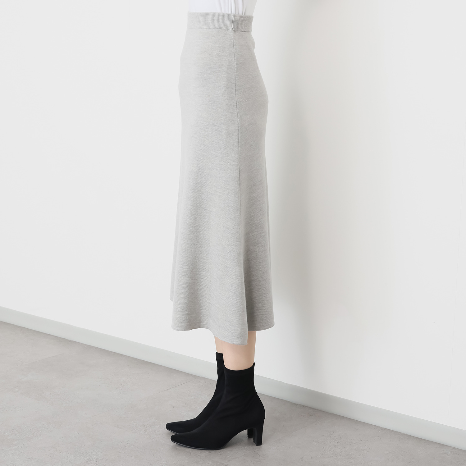 タルマス　ブランチ ウールシルク ダブルジャガード スエットスカート