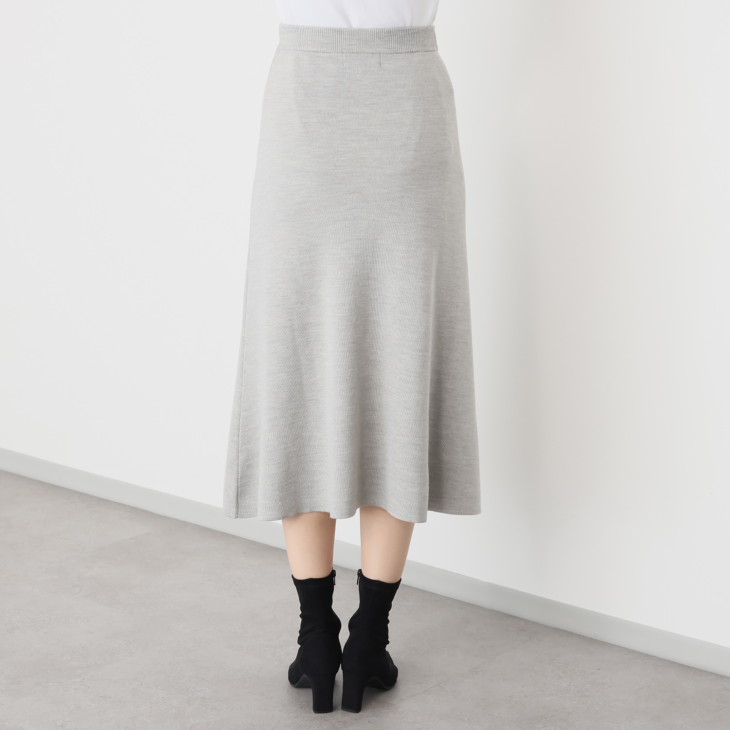 タルマス　ブランチ ウールシルク ダブルジャガード スエットスカート