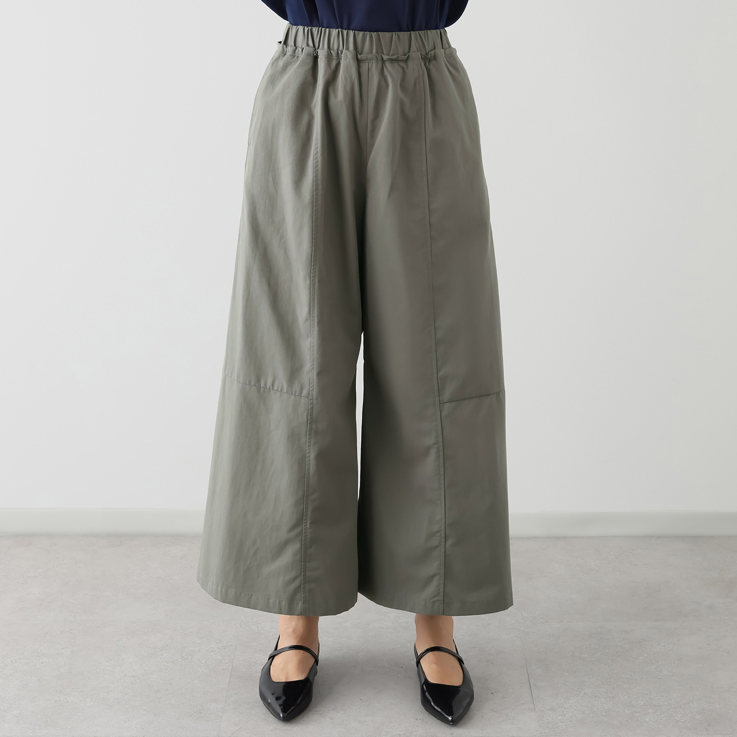 ゼラールスポーツ コットンツイル パネル切替 スカート風パンツ