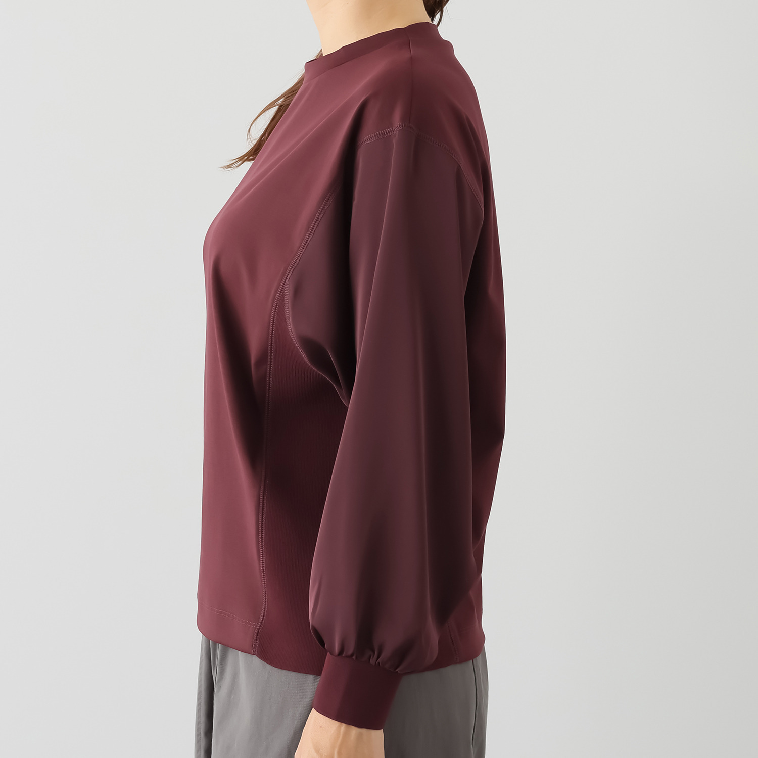 ゼラールスポーツ 細見え確定！ スーピマコットン混 ハイゲージポンチ ニットコンビプルオーバー