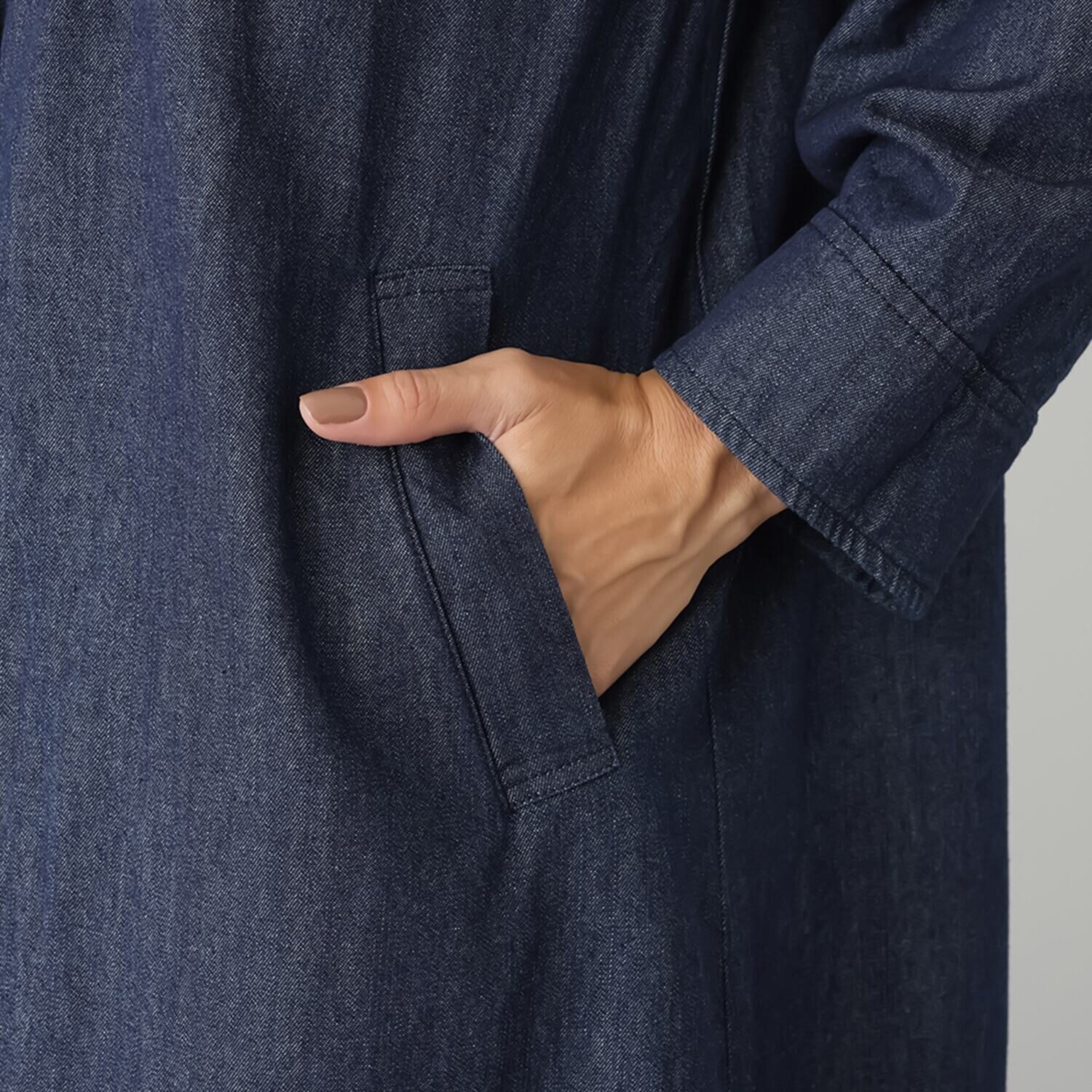 ゼラールスポーツ しなやかデニム使用！ ヨークデザイン スタンドネックコート