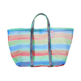 台湾漁師網バッグ マチありトートバッグ ＜８号＞