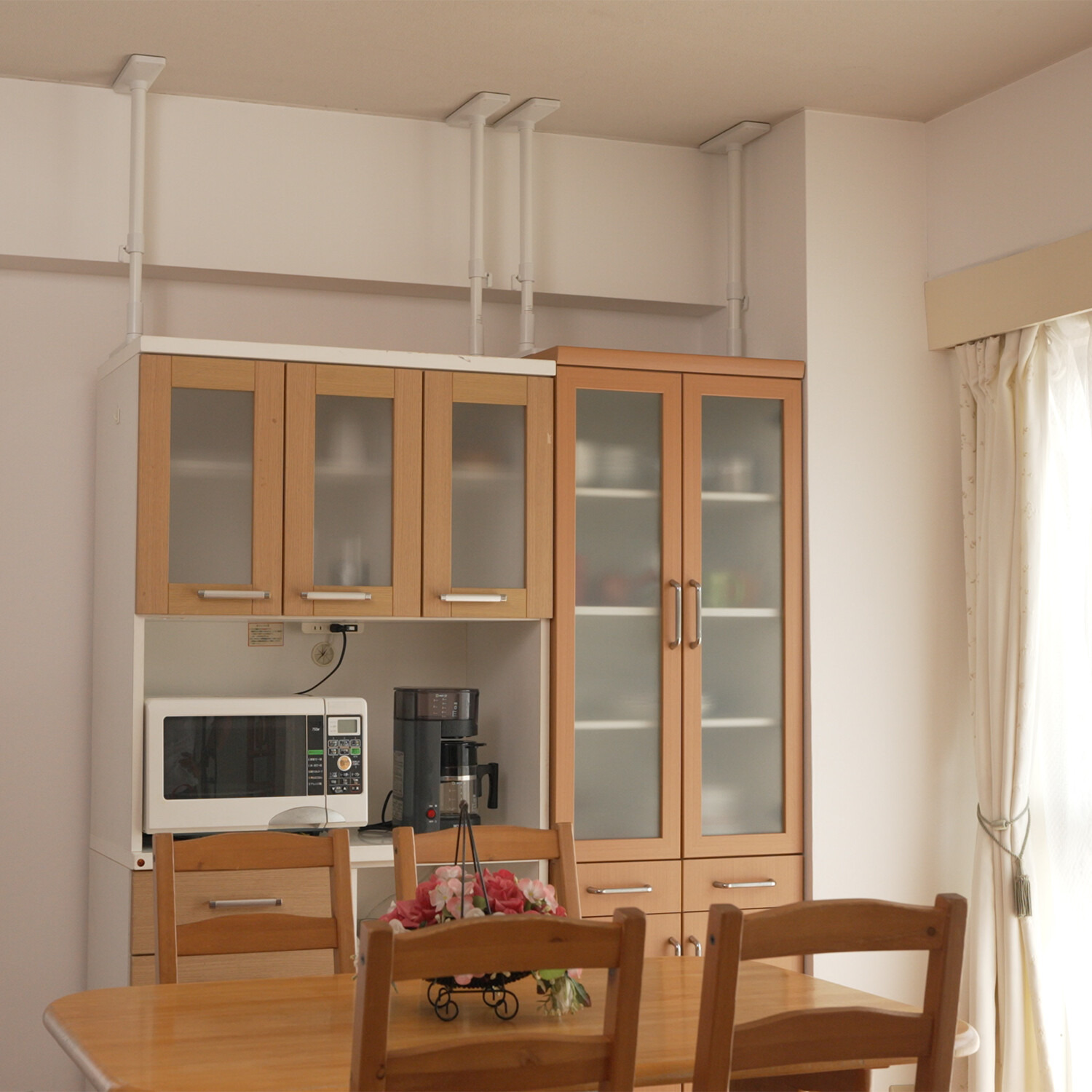 老舗突っ張り棒メーカー発 家具転倒防止ポール ２組セット ＜Ｌサイズ＞