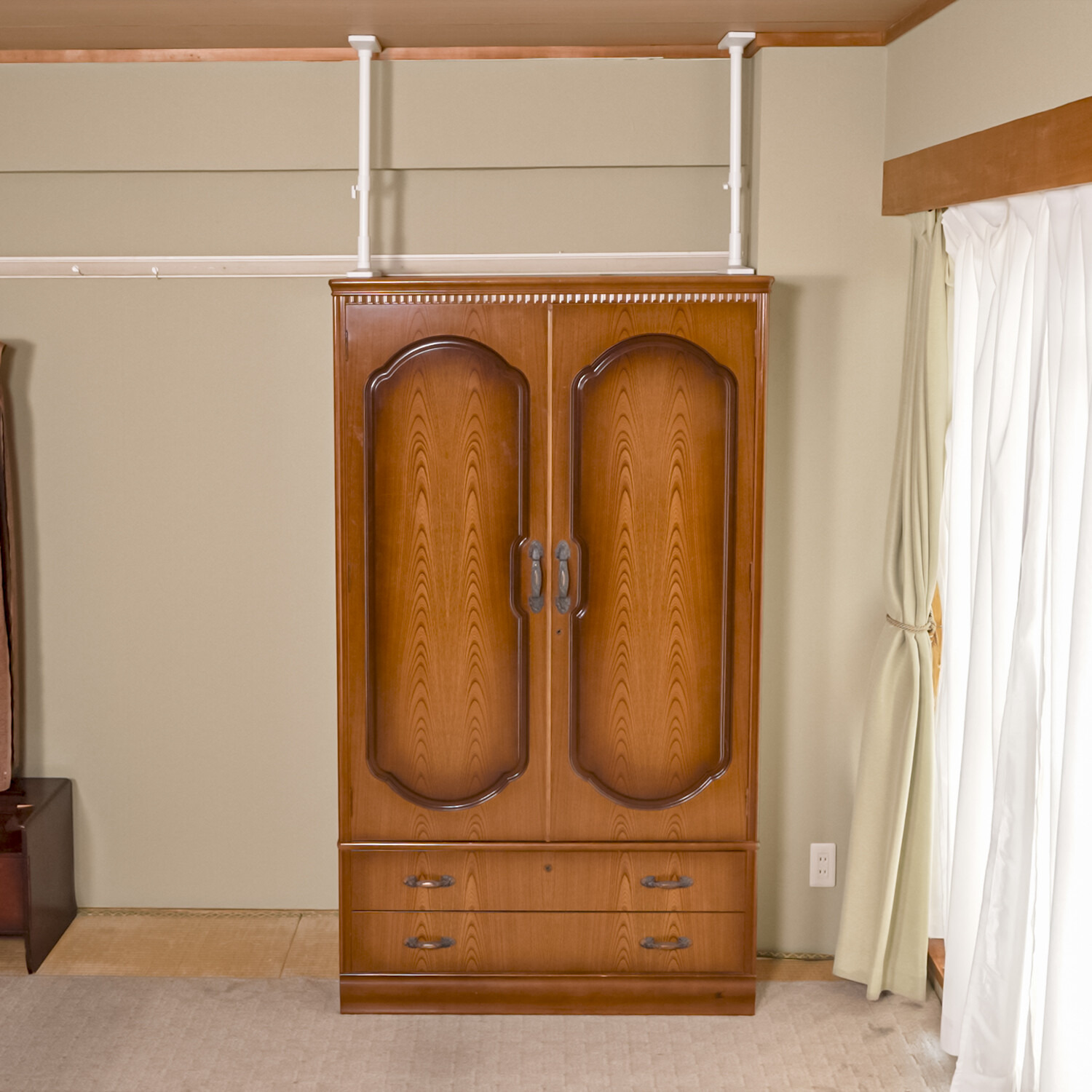 老舗突っ張り棒メーカー発 家具転倒防止ポール ２組セット ＜Ｌサイズ＞