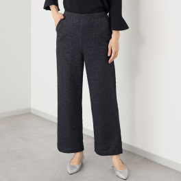 ＴＡＫＵＭＩＢＡ ラメツイード ワイドストレートパンツ