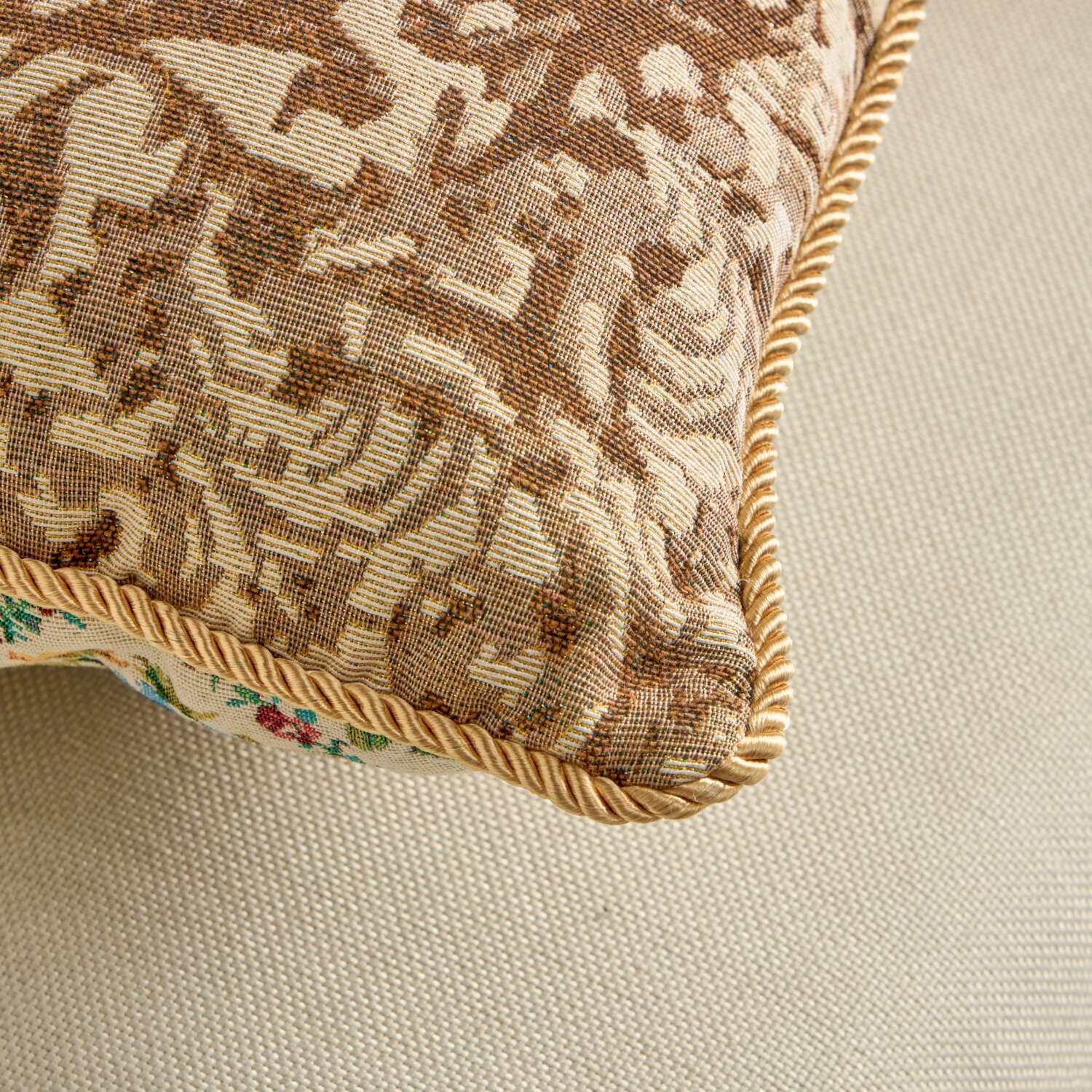 リバーシブル ゴブラン織クッション ２色組