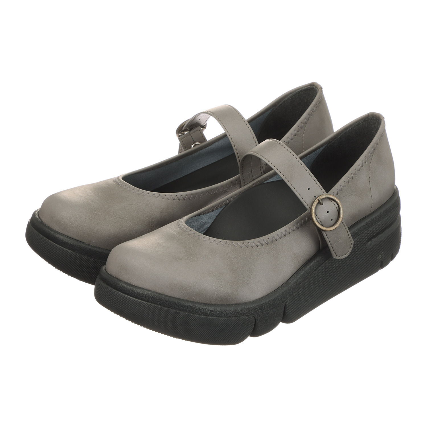 リゲッタ 日本製 アーチサポート ルーペインソール 厚底軽量 ストラップパンプス