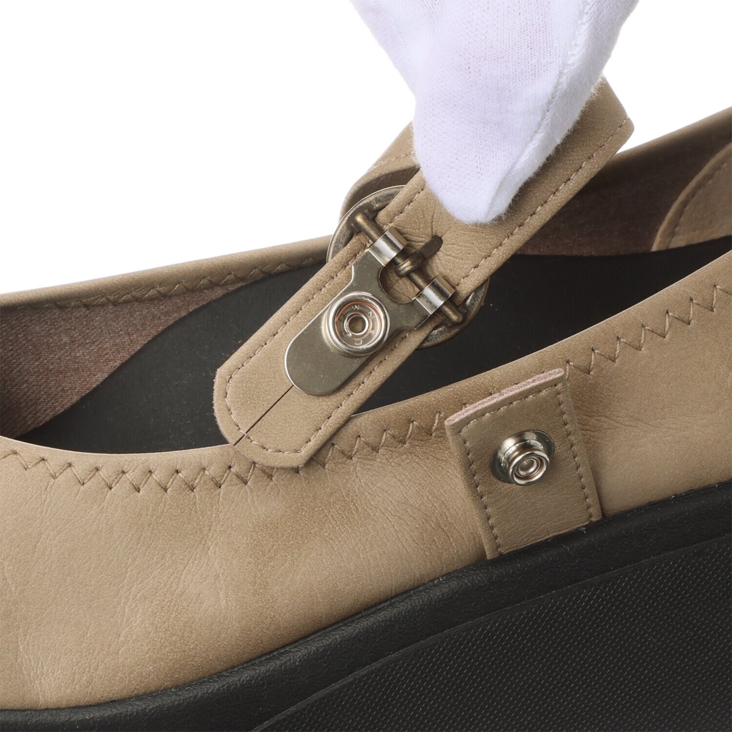 リゲッタ 日本製 アーチサポート ルーペインソール 厚底軽量 ストラップパンプス