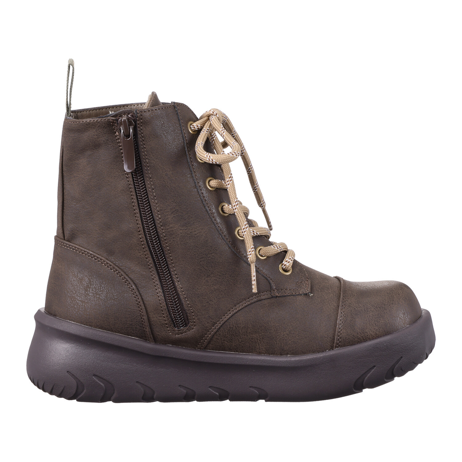 リン・クローバー 脱ぎ履きが簡単！ ひもアレンジも楽しめる 大人のための 軽量ショートブーツ