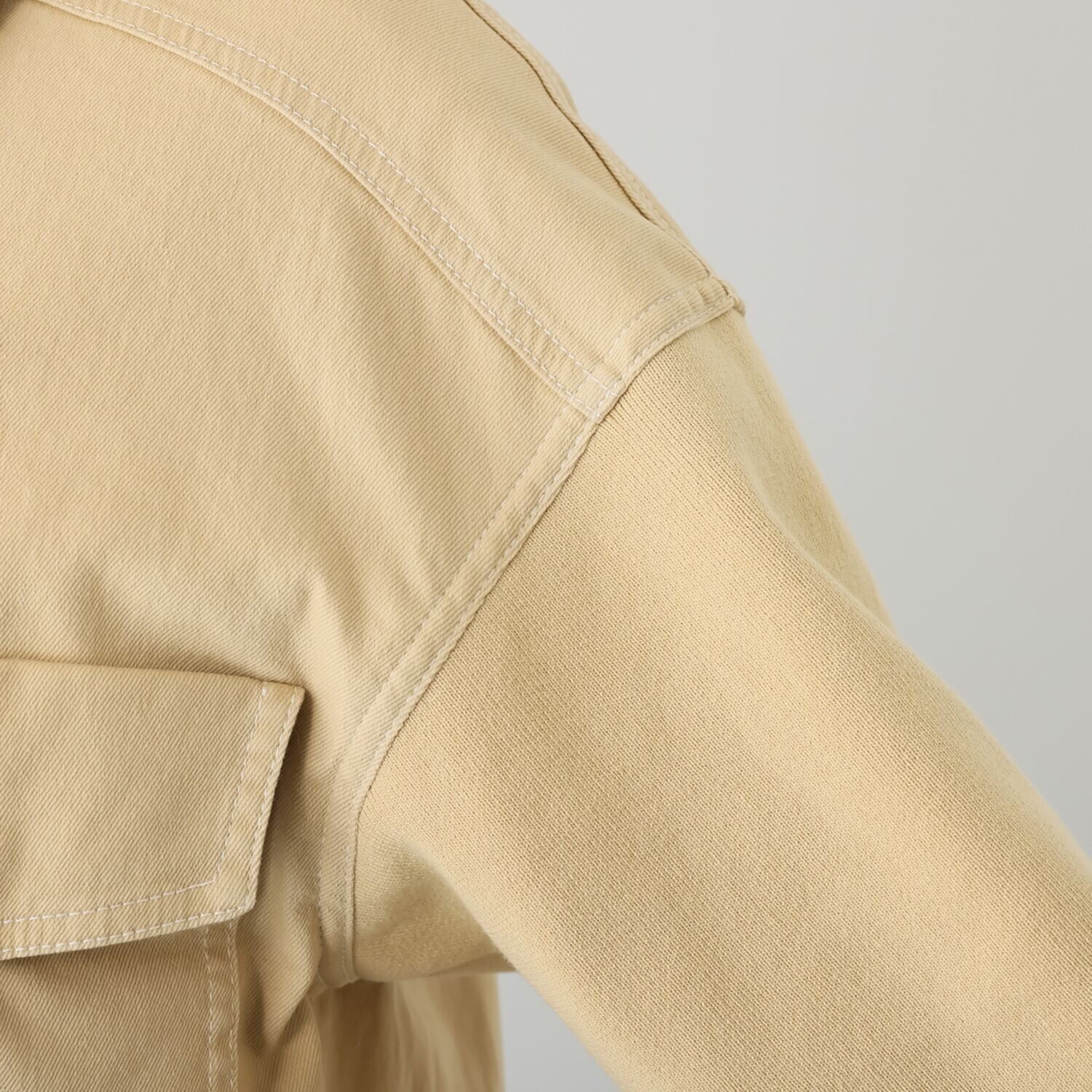 イシカワラボ★ヒトミ ストレッチデニム ニットスリーブアクセント Ｇジャン風ジャケット