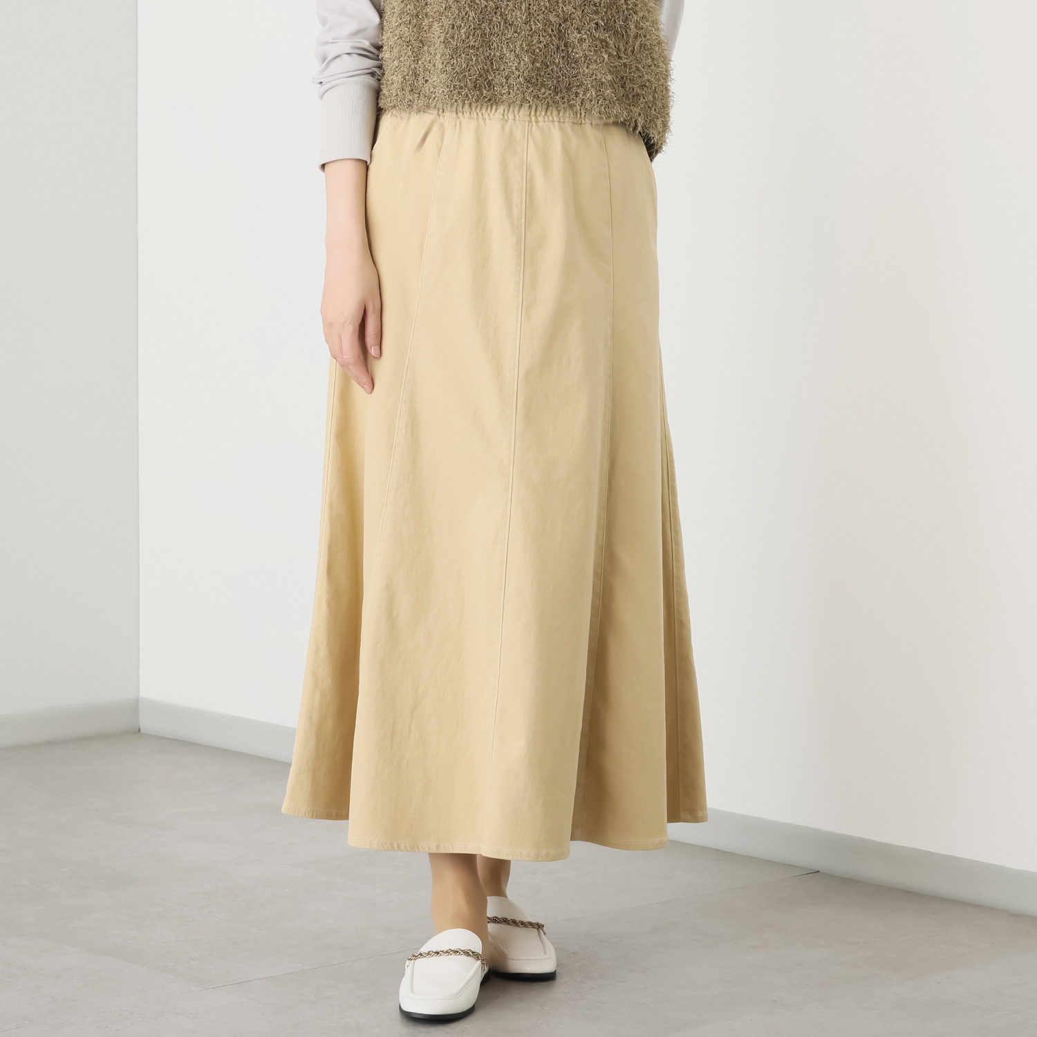 イシカワラボ★ヒトミ ストレッチデニム ８枚接ぎ マーメイドスカート