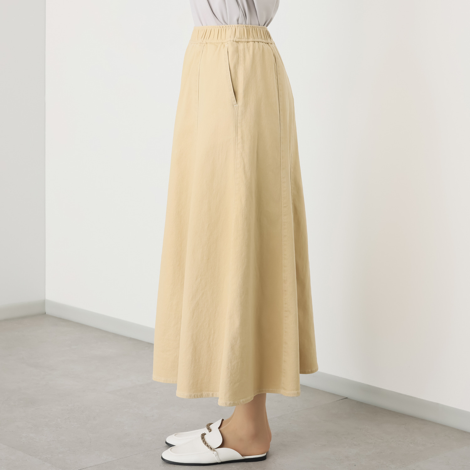 イシカワラボ★ヒトミ ストレッチデニム ８枚接ぎ マーメイドスカート