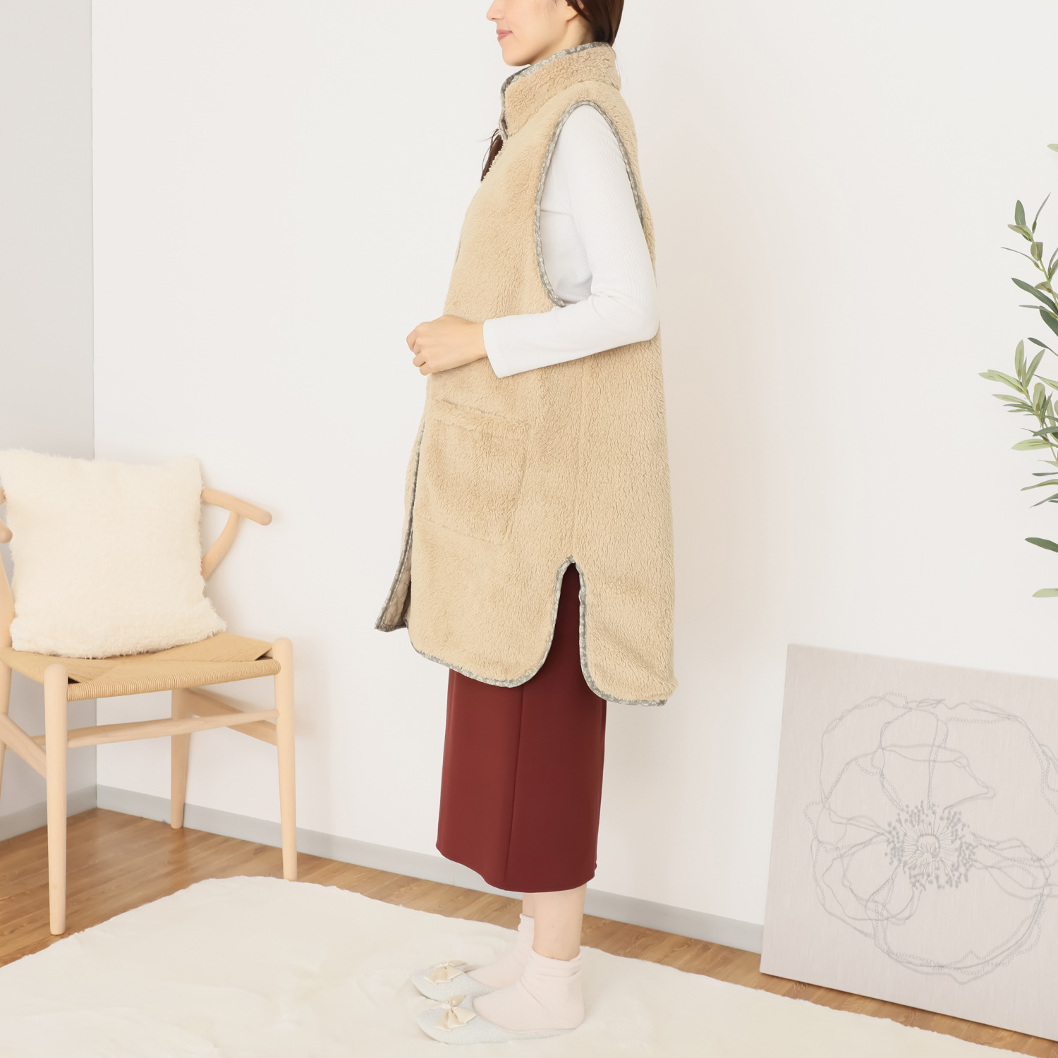 着やすさ、動きやすさ、 快適さを追求 レップ フラワーキルト 暮らしウェア