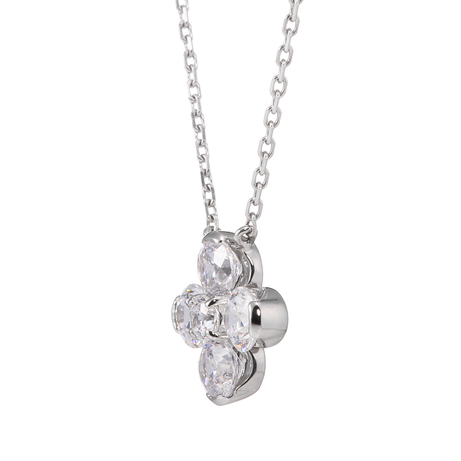 ステングレイス サージカルステンレス プレシオサ社製ＣＺ 幸運のシンボル クローバーデザイン ネックレス