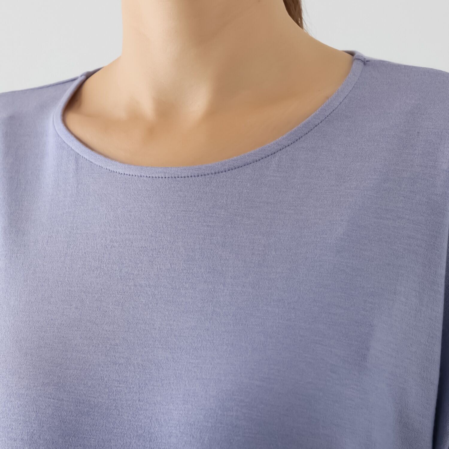 エイガールズ とろける肌触り スーパーストレッチ テンセルカシミヤ混 ドルマンプルオーバー