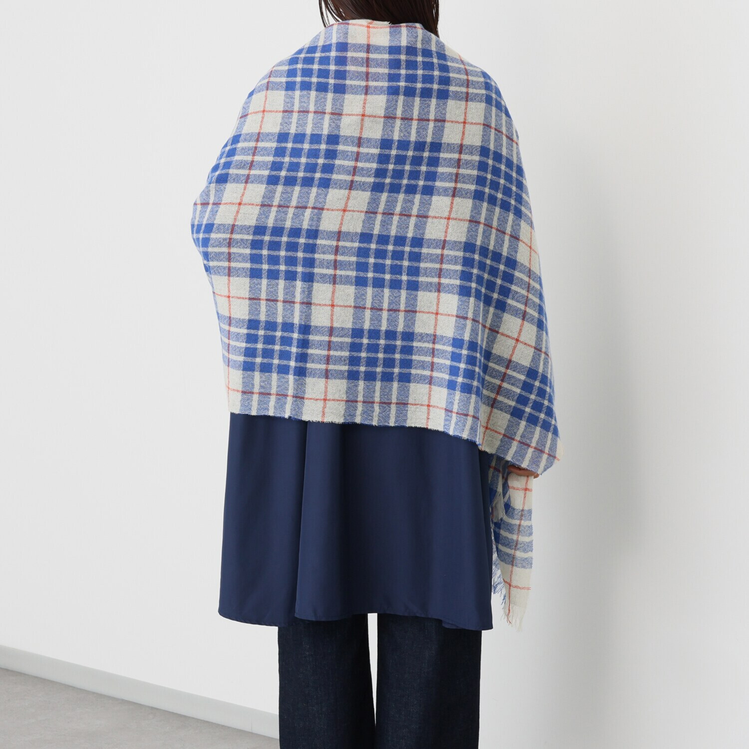 ペイズリーウィズ キンロックアンダーソン ウールカシミヤ タータンチェック 大判ストール