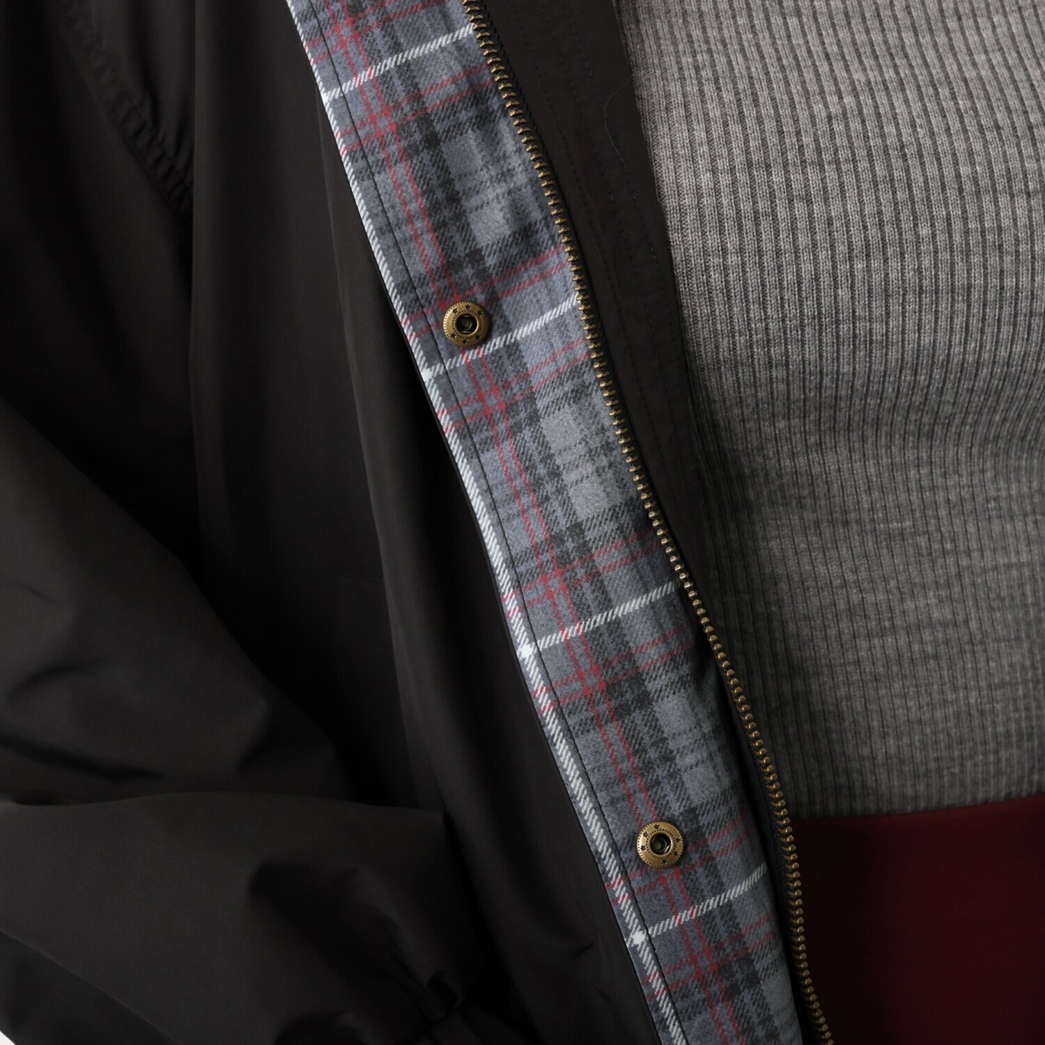 ペイズリーウィズ キンロックアンダーソン タータンチェック アクセント はっ水コート