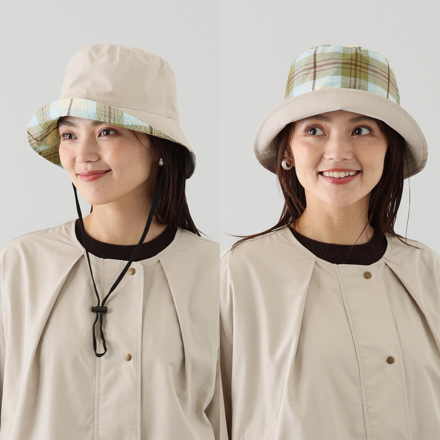 ペイズリーウィズ キンロックアンダーソン はっ水・ＵＶカット あごひも付　リバーシブル バケットハット