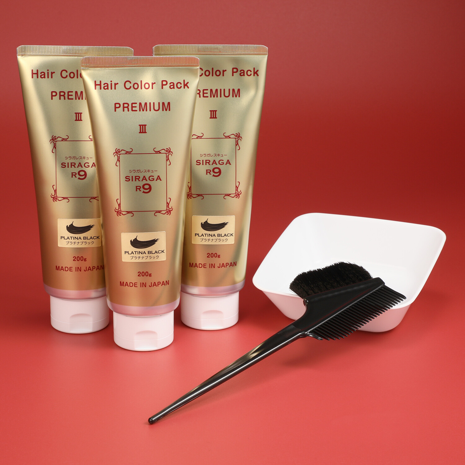 色持ちを追求！大人艶髪へ シラガレスキュー ヘアカラーパック プレミアムＩＩＩ ３本特別セット 