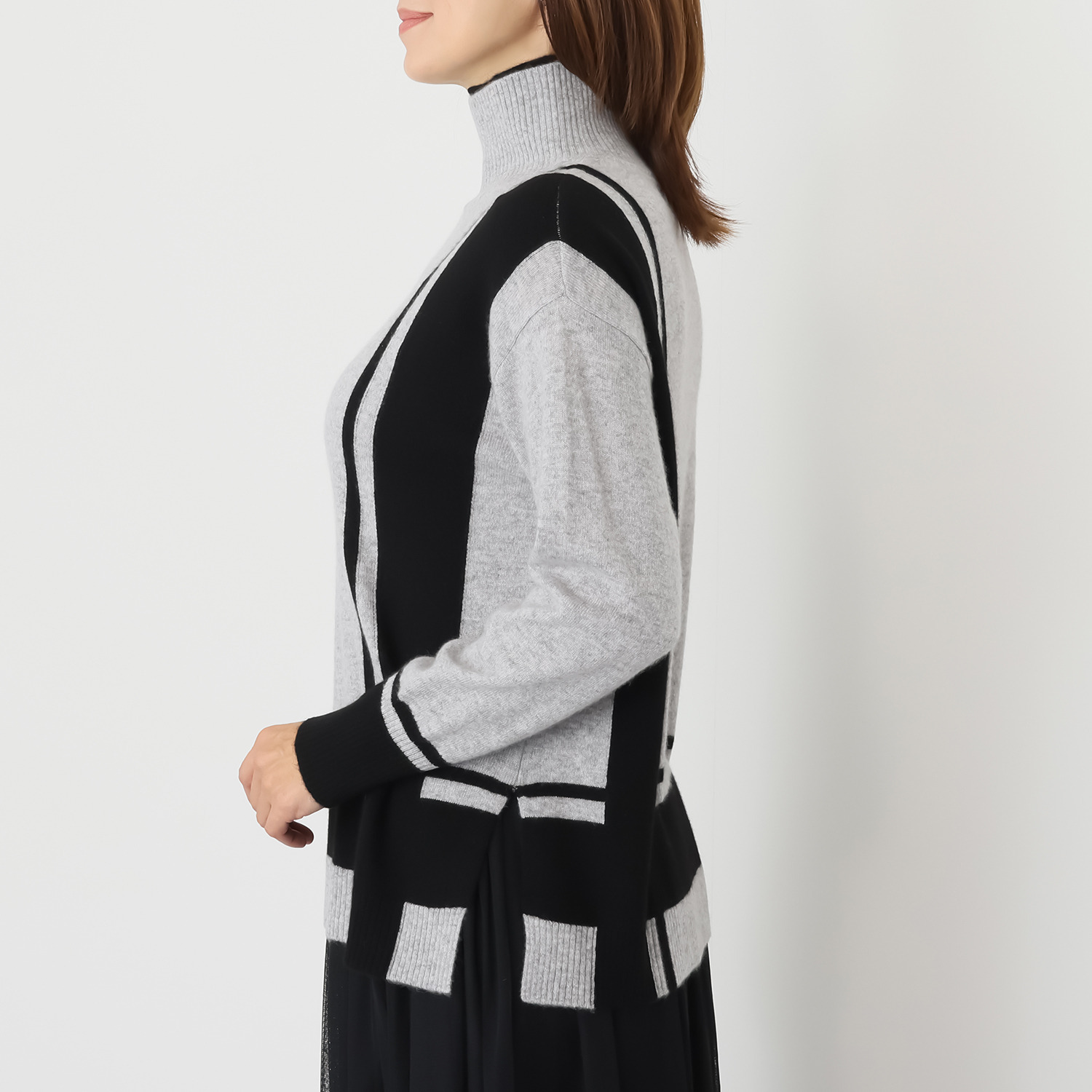 ナチュラム カシミヤ１００％ インターシャ編みで 表現した デザインセーター