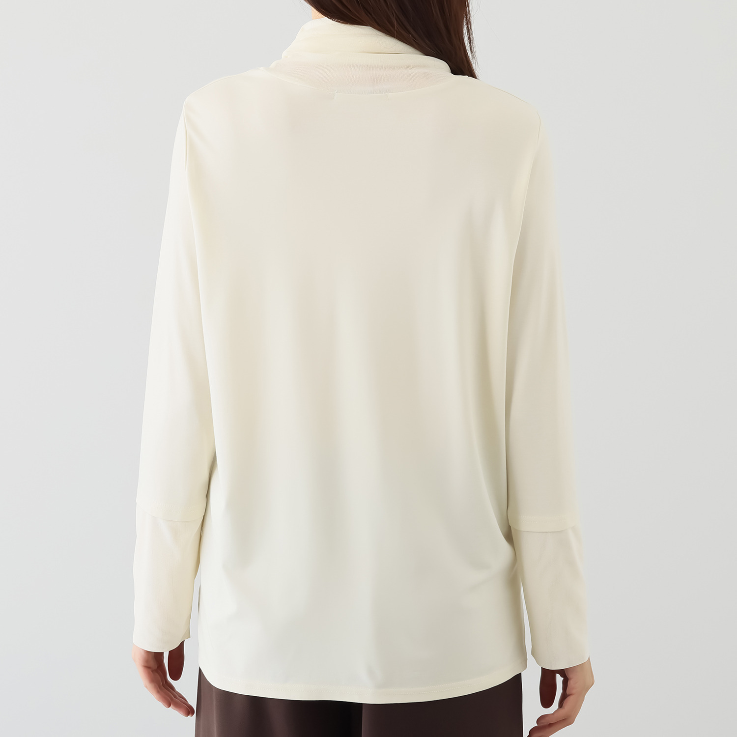 シルバーミントシュガー ソフトチュール使い 長め丈 プルオーバー