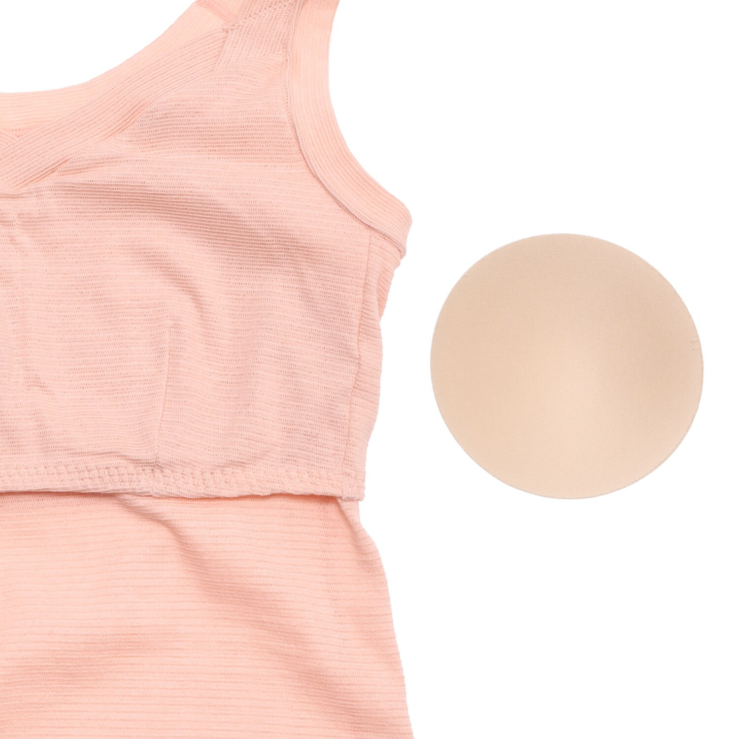 丸福ガーゼ 吸水速乾・抗菌防臭 綿モダール混 レーシー カップ付タンクトップ