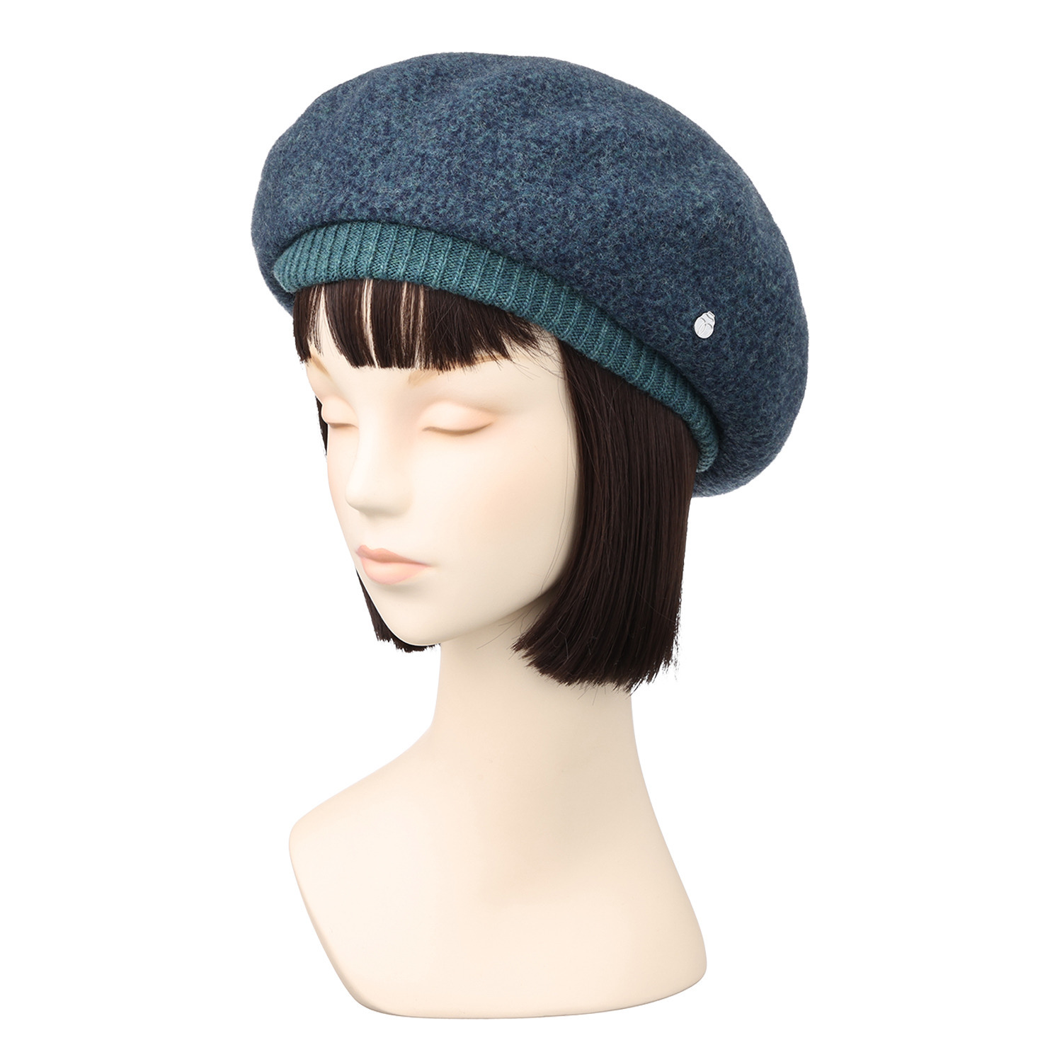 ベル・モード 日本製 メリノウール１００％ ヘリンボーン柄 縮絨ベレー