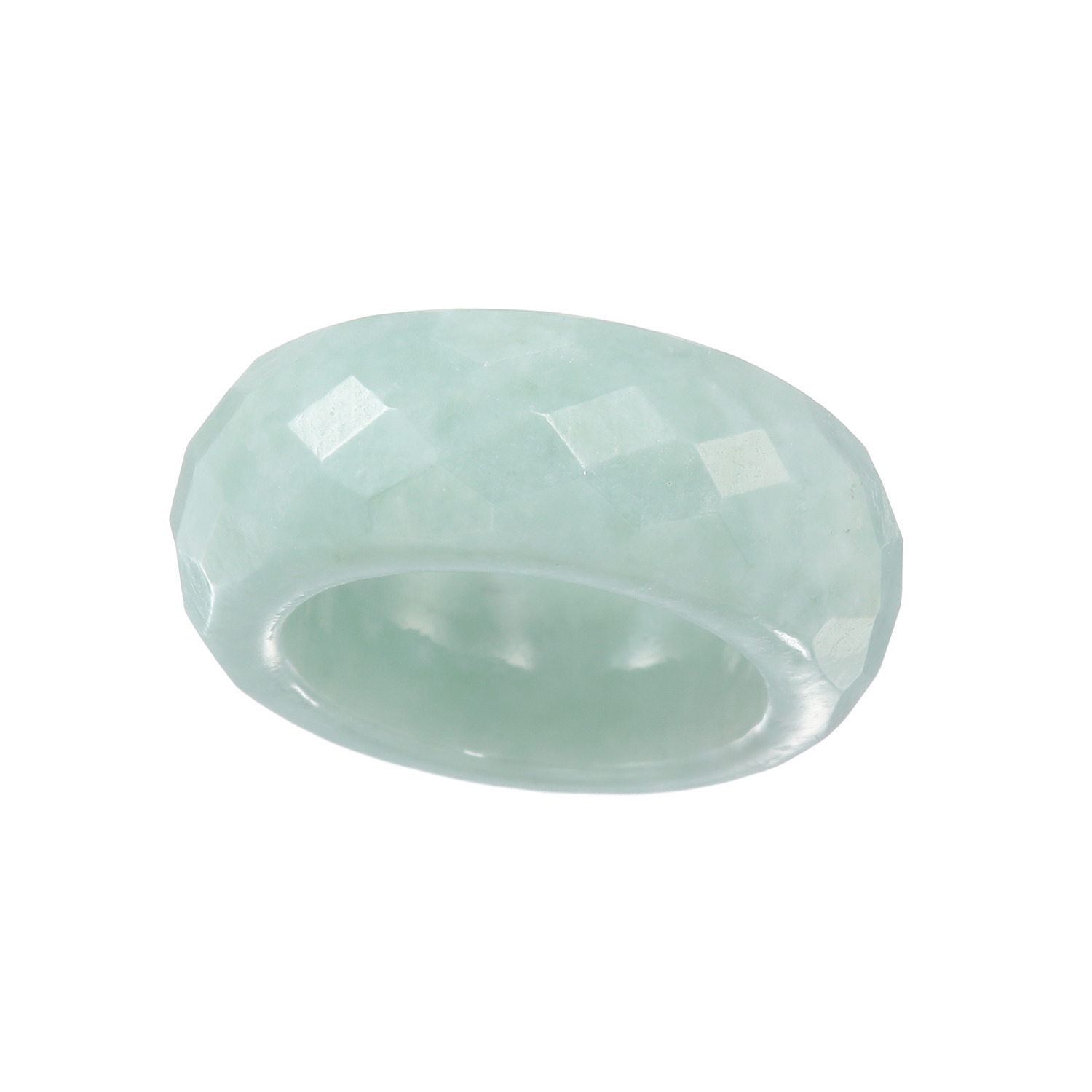 マスターストーン 無着色本翡翠 くり抜きリング