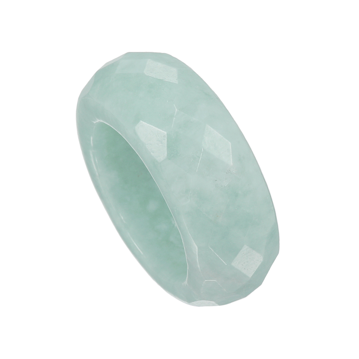 マスターストーン 無着色本翡翠 くり抜きリング